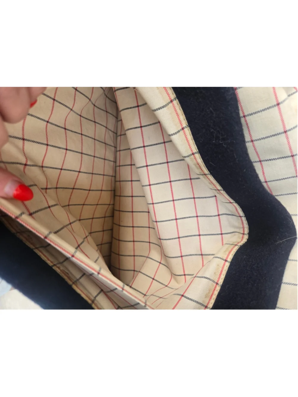 Women's Kate Spade Large Navy Red Striped Messanger Crossbody Bag One Size